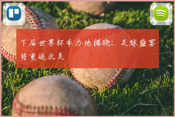 下届世界杯举办地揭晓:足球盛宴将重返北美