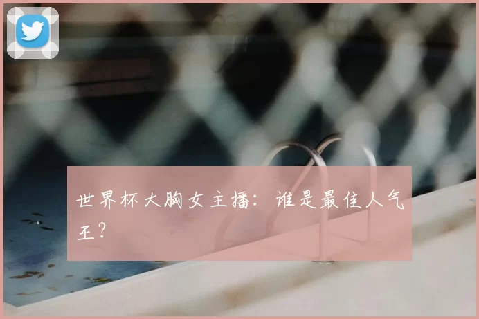 世界杯大胸女主播：谁是最佳人气王？